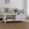 Image de vidaXL Table basse HAMAR Blanc 100x55x35 cm Bois massif de pin340453