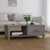 Image de vidaXL Table basse HAMAR Gris clair 100x55x35 cm Bois massif de pin340455