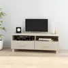 Image de Meuble TV HAMAR Marron miel 106x40x40 cm Bois massif de pin