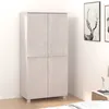 Image de vidaXL Garde-Robe Armoire à Vêtements Organisateur de Vêtements Meuble de Rangement Chambre à Coucher Blanc 89x50x180 cm Bois Massif de Pin