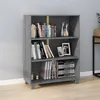 Image de Bibliothèque HAMAR Gris foncé 85x35x112 cm Bois de pin massif