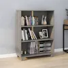 Image de vidaXL Bibliothèque HAMAR Gris clair 85x35x112 cm Bois de pin massif340487