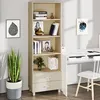 Image de Buffet HAMAR Marron miel 60x35x180 cm Bois massif de pin