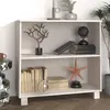 Image de Buffet HAMAR Blanc 85x35x80 cm Bois massif de pin