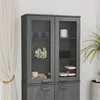 Image de vidaXL Dessus de buffet HAMAR Gris foncé 85x35x100 cm Bois de pin340506