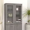Image de Dessus de buffet HAMAR Gris clair 85x35x100 cm Bois de pin