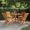 Image de vidaXL Ensemble à Dîner d'Extérieur Pliable 5 pcs Mobilier de Salle à Manger de Patio Table et Chaises de Repas Jardin 3096573