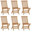 Image de Chaises pliables de jardin lot de 6 Bois de teck solide