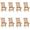 Image de Chaises pliables de jardin lot de 8 Bois de teck solide