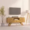 Image de vidaXL Tv-meubel 110x30x50 cm massief teakhout340869
