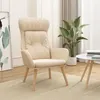 Image de vidaXL Fauteuil relax tissu crème