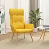 Image de vidaXL Fauteuil relax tissu jaune moutarde