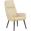 Image de vidaXL Fauteuil relax tissu crème