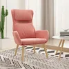 Image de Chaise vidaxl H. 98 cm non pliable en bois massif interieur rose