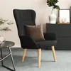 Image de vidaXL Fauteuil relax tissu noir