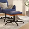 Image de vidaXL Tabouret 60x60x36 cm tissu en similicuir bleu341611