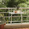 Image de vidaXL Table de balcon Blanc 60x40 cm Acier