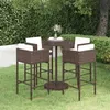 Image de vidaXL Ensemble bar de jardin 5 pcs et Coussins Meubles d'Extérieur Table et Chaises de Patio Salon de Jardin Terrasse 3094774