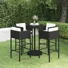 Image de vidaXL Ensemble de Bar de Jardin 5 pcs et Coussins Meubles d'Extérieur Table et Chaises de Patio Salon de Jardin Terrasse 3094775