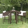 Image de vidaXL Ensemble bar de jardin 5 pcs et Coussins Meubles d'Extérieur Table et Chaises de Patio Salon de Jardin Terrasse 3094783