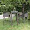 Image de vidaXL Ensemble de Bar de Jardin 5 pcs et Coussins Meubles d'Extérieur Table et Chaises de Patio Salon de Jardin Terrasse 3094785