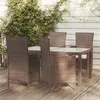 Image de vidaXL 5-delige Tuinset met kussens poly rattan bruin3094819