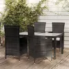 Image de vidaXL Salon d'Extérieur 5 pcs avec Coussins Ensemble de Salle à Manger de Jardin Mobilier à Dîner de Patio Terrasse Résine 3094827