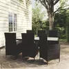 Image de vidaXL Salon d'Extérieur 7 pcs avec Coussins Ensemble de Salle à Manger de Jardin Mobilier à Dîner de Patio Terrasse Résine 3094869