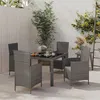 Image de vidaXL 5-delige Tuinset met kussens poly rattan grijs3094880