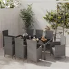 Image de vidaXL 9-delige Tuinset met kussens poly rattan grijs3094884