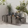 Image de vidaXL 9-delige Tuinset met kussens poly rattan grijs3094885