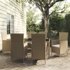 Image de vidaXL 7-delige Tuinset met kussens poly rattan beige3094904