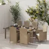 Image de vidaXL 7-delige Tuinset met kussens poly rattan beige3094905