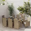 Image de vidaXL 9-delige Tuinset met kussens poly rattan beige3094906
