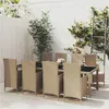 Image de vidaXL 9-delige Tuinset met kussens poly rattan beige3094907