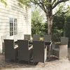 Image de vidaXL 9-delige Tuinset met kussens poly rattan grijs3094938
