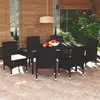 Image de vidaXL Mobilier à Dîner de Jardin et Coussins 7 pcs Ensemble de Salle à Manger de Patio Table et Chaises d'Extérieur Balcon 3094976