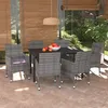 Image de vidaXL Mobilier à Dîner de Jardin et Coussins 7 pcs Ensemble de Salle à Manger de Patio Table et Chaises d'Extérieur Balcon 3094982
