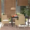 Image de vidaXL Mobilier à Dîner de Jardin et Coussins 5 pcs Ensemble de Salle à Manger de Patio Table et Chaises d'Extérieur Balcon 3094987