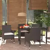 Image de vidaXL Mobilier à Dîner de Jardin et Coussins 5 pcs Ensemble de Salle à Manger de Patio Table et Chaises d'Extérieur Balcon 3094993