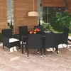 Image de vidaXL Mobilier à Dîner de Jardin et Coussins 7 pcs Ensemble de Salle à Manger de Patio Table et Chaises d'Extérieur Balcon 3095012