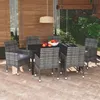 Image de vidaXL Mobilier à Dîner de Jardin et Coussins 7 pcs Ensemble de Salle à Manger de Patio Table et Chaises d'Extérieur Balcon 3095024