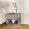 Image de Table de chevet Gris béton 45x34x44 cm Bois d ingénierie