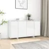 Image de vidaXL Buffet blanc brillant 135x41x75 cm bois d'ingénierie809599