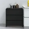 Image de Buffet Noir 70x41x75 cm Bois d ingénierie