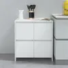 Image de vidaXL Buffet, Armoire avec 4 Portes, Meuble de Rangement, Organisateur de Salle de Séjour Salon Intérieur, Blanc Bois d'Ingénierie
