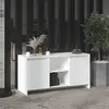 Image de Meuble TV Blanc 102x37,5x52,5 cm Bois d ingénierie