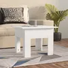 Image de vidaXL Table Basse, Table d'Appoint Carrée, Bout de Canapé, Meuble Salon Salle de Séjour Maison Intérieur, Blanc Brillant Bois d'Ingénierie 810241