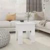 Image de vidaXL Table Basse, Table d'Appoint Carrée, Bout de Canapé, Meuble Salon Salle de Séjour Maison Intérieur, Blanc Brillant Bois d'Ingénierie