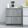 Image de vidaXL Buffet, Armoire avec Portes, Meuble de Rangement, Organisateur de Salle de Séjour Salon Intérieur, Sonoma Gris Bois d'Ingénierie